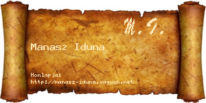 Manasz Iduna névjegykártya